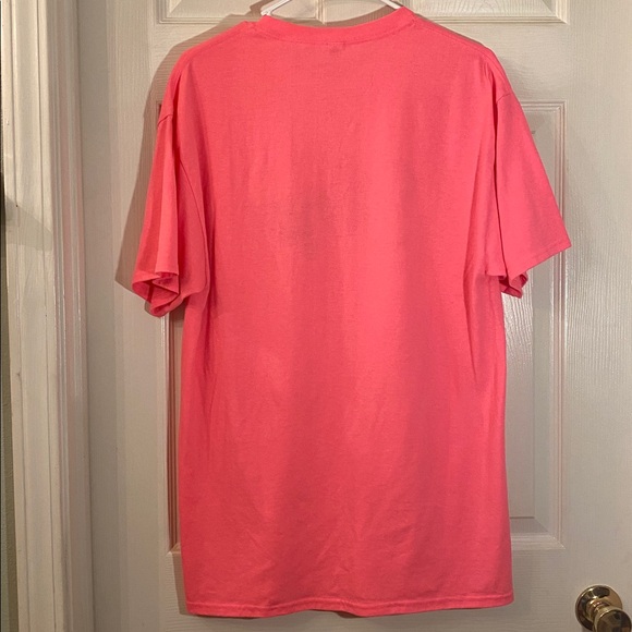 Jerzees Hand stitched HOPE Breast Cancer Awareness Ribbon Pink Crewneck Tee - Picture 7 of 10